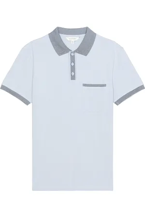 CLUB MONACO Feeder Collar Polo in Kentucky Blue - Baby Blue. Size L (also in ).