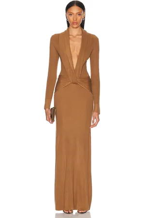 AYA MUSE Aure Dress in Tigers Eye - Brown. Size L (also in M, S, XS).