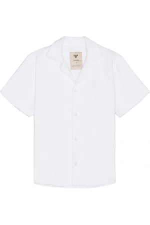 Oas Cuba Terry Shirt in White - Cream. Size L (also in M, S, XL/1X).