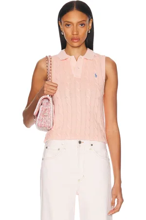 Ralph Lauren Sleeveless Polo Top in Pink Sand - Pink. Size L (also in XL).