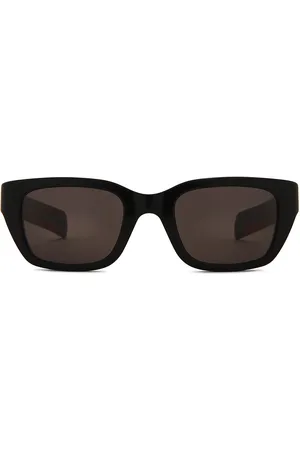Bottega Veneta Acetate Sunglasses in Black & Grey - Black. Size all.