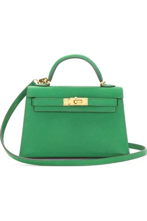Hermès Epsom Kelly 20 Handbag in Vert Criquet - Green. Size all.