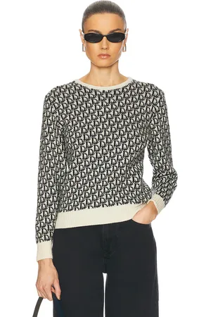 Dior Pullover Sweater in Ivory - Black. Size all.