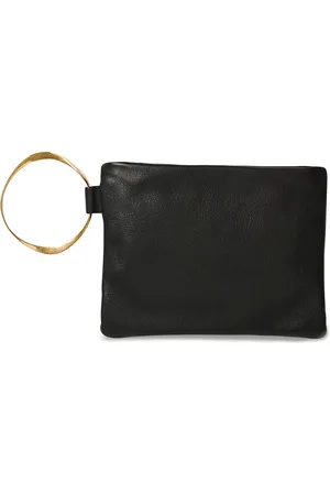 The Row Square Bracelet Clutch in Dark Aniline ANG - Brown. Size all.