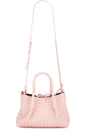 Bottega Veneta Small Pinacoteca Tote Bag in Rose Barolo & Muse Brass - Rose. Size all.