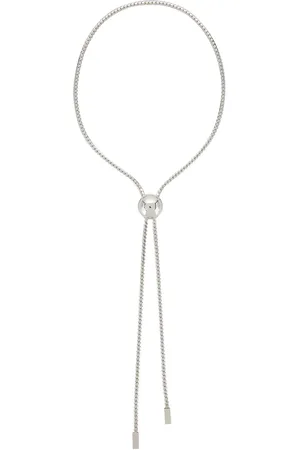 Tom Ford Brass Lariat Necklace in Silver - Metallic Silver. Size all.