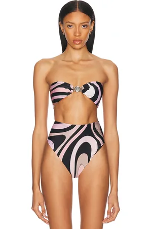 Emilio Pucci Bikini Top in Nero & Nude - Black,Pink. Size S (also in XS).