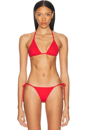 ÉTERNE Isla Bikini Top in Poppy - Red. Size L (also in M, S, XS).