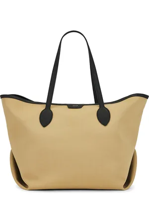 Khaite Amalia Canvas Medium Tote Bag in Black & Honey - Beige. Size all.