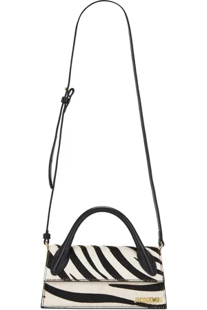 Jacquemus Le Chiquito Long Bag in Black & White Zebra - Black. Size all.