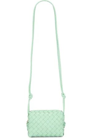 Bottega Veneta Mini Loop Bag in Siren & Gold - Sage. Size all.