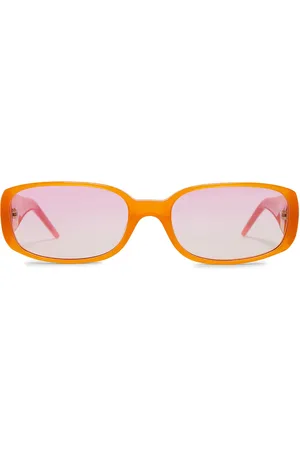 Casablanca Oval Stripe Sunglasses in Orange & Pink - Orange. Size all.