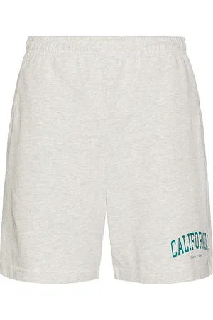 Sporty & Rich California Gym Short in Heather Gray - Grey. Size L (also in M, S, XL/1X).
