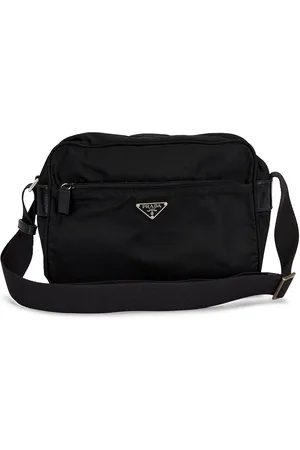 Prada Tessuto Messenger Bag in Black - Black. Size all.