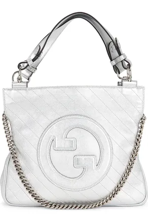 Gucci Blondie Tote Bag in Silver - Metallic Silver. Size all.