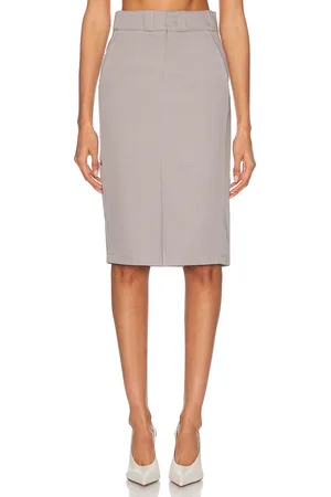 Maison Margiela Midi Skirt in Grey - Grey. Size 42 (also in ).
