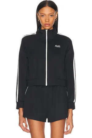 Sporty & Rich Runner Elio Track Jacket in Black - Black. Size M (also in S, XS).