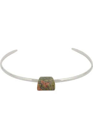 RONNY KOBO Bengali Necklace Cuff in Silver & Turqouise - Metallic Silver. Size all.