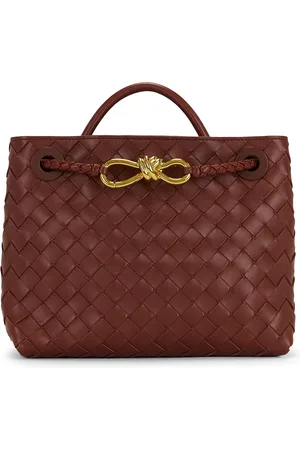 Bottega Veneta Small Andiamo Bag in Sapele & Muse Brass. Size all.