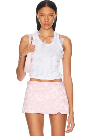 COPERNI Butterfly Rib Logo Tank Top in White - White. Size M (also in ).