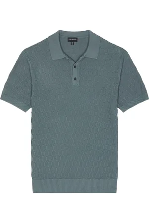 CLUB MONACO Diamond Polo in Goblin Blue - Slate. Size L (also in M, S, XL/1X).