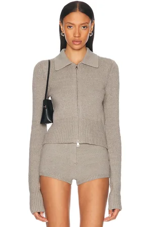 AYA MUSE Ivy Top in Steel Gray - Grey. Size L (also in M, S, XS).