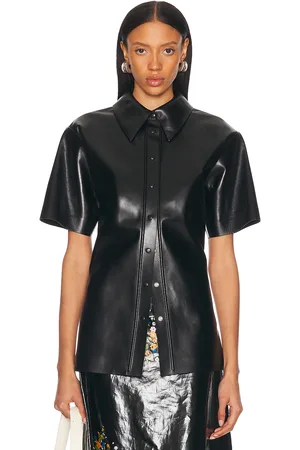 Jil Sander Short Sleeve Shirt in Black - Black. Size 34 (also in 36, 38).