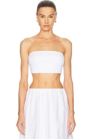 ENZA COSTA Essential Bandeau Top in White - White. Size L (also in M, S, XL, XS).