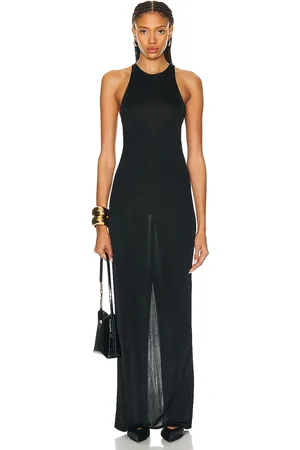 Saint Laurent Jersey Maxi Dress in Noir - Black. Size L (also in S).
