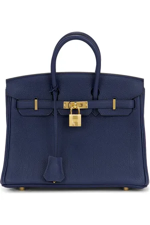 Hermès Togo Birkin 25 Handbag in Bleu De Prusse - Navy. Size all.