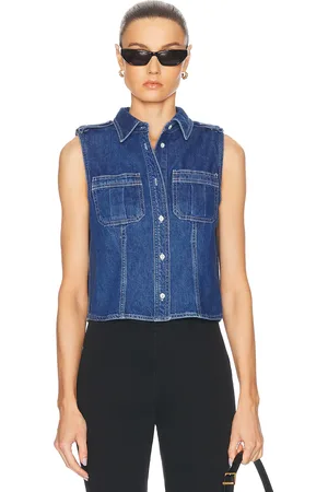 Frame The Major Shirt in Regulation - Blue. Size L (also in M, S, XL, XS, XXS).