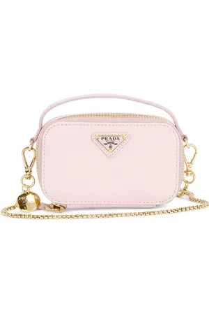 Prada Saffiano Odette Shoulder Bag in Pink - Pink. Size all.