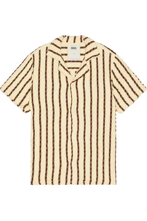 Oas Tartufo Cuba Waffle Shirt in Multi - Cream. Size L (also in M, S, XL/1X).