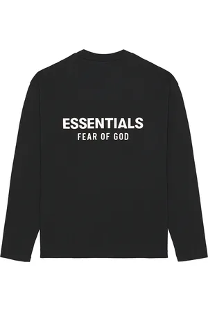 FEAR OF GOD Classic Fit Long Sleeve Tee in Jet Black - Black. Size L (also in M, S, XL, XS, XXL).