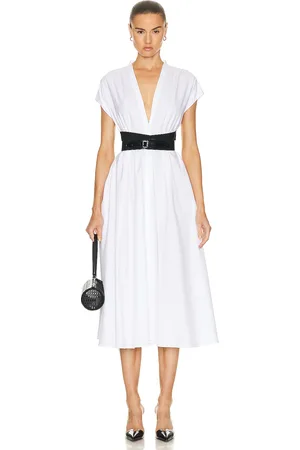 Alaïa Belted Dress in Blanc - White. Size 40 (also in ).