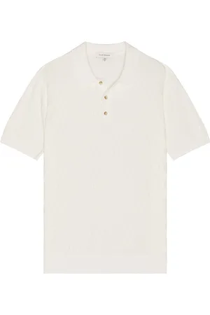 CLUB MONACO Diamond Polo in Cream - Cream. Size L (also in M, S, XL/1X).
