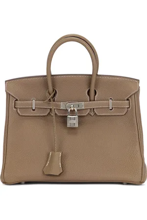 Hermès Togo Birkin 25 Handbag in Etoupe - Taupe. Size all.