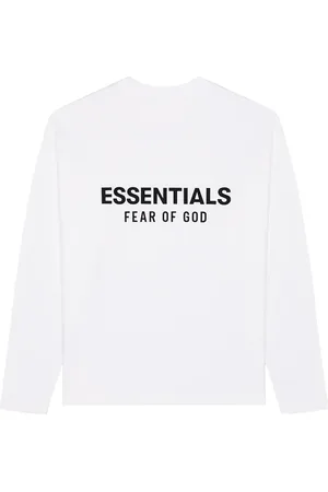 FEAR OF GOD Classic Fit Long Sleeve Tee in Bright White - White. Size L (also in M, S, XL, XS, XXL).