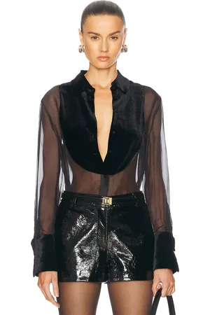 Retrofete Liana Blouse in Black - Black. Size L (also in ).