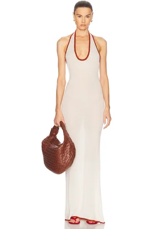 AYA MUSE Umbra Dress in White & Paprika - White. Size M (also in XS).