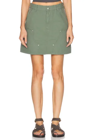 Carhartt Maeve Double Knee Mini Skirt in Park - Green. Size L (also in M, S, XS).