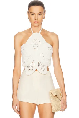 Cult Gaia Emelia Knit Top in Off White - Cream. Size S (also in ).