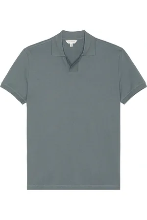 CLUB MONACO Johnny Collar Polo in Stormy Weather - Slate. Size L (also in M, S, XL/1X).