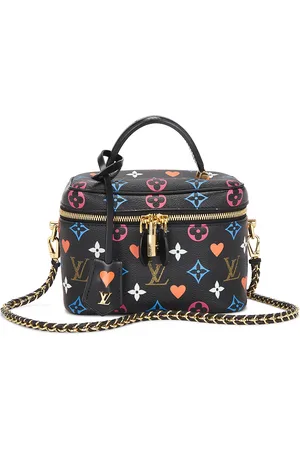 LOUIS VUITTON Limited Edition Monogram Game On Vanity PM Handbag in Black - Black. Size all.
