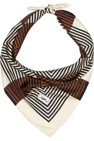 Saint Laurent Optical Square Scarf in Ivory & Red - Ivory. Size all.