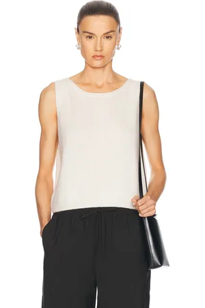 Lisa Yang Devine Vest in Cream - Cream. Size 0 (also in 1, 2).