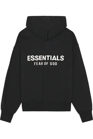 FEAR OF GOD Classic Fit Fleece Zip Up Hoodie in Jet Black - Black. Size L (also in M, S, XL).