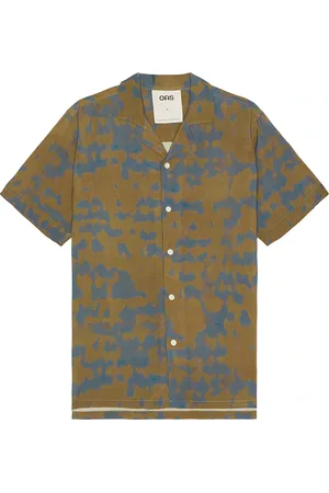 Oas Highland Viscose Shirt in Multi - Olive. Size L (also in M, S, XL/1X).