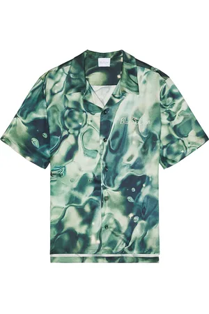 BLUE SKY INN Shirt in Green Water - Green. Size L (also in S, XL/1X).