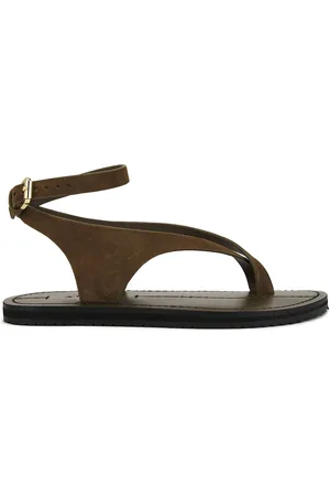 A.Emery Millar Sandal in Hazel Suede - Olive,Brown. Size 35 (also in 36, 37, 38, 39, 40, 41).